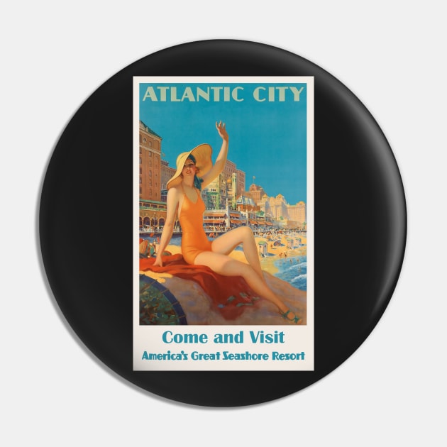 Travel - Atlantic City Pin by CozyCanvas