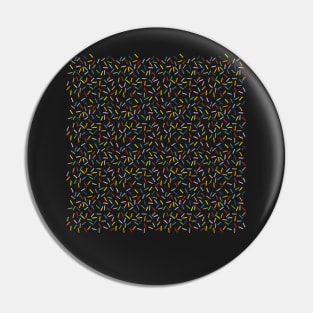 Sprinkles Rainbow on Black Pin