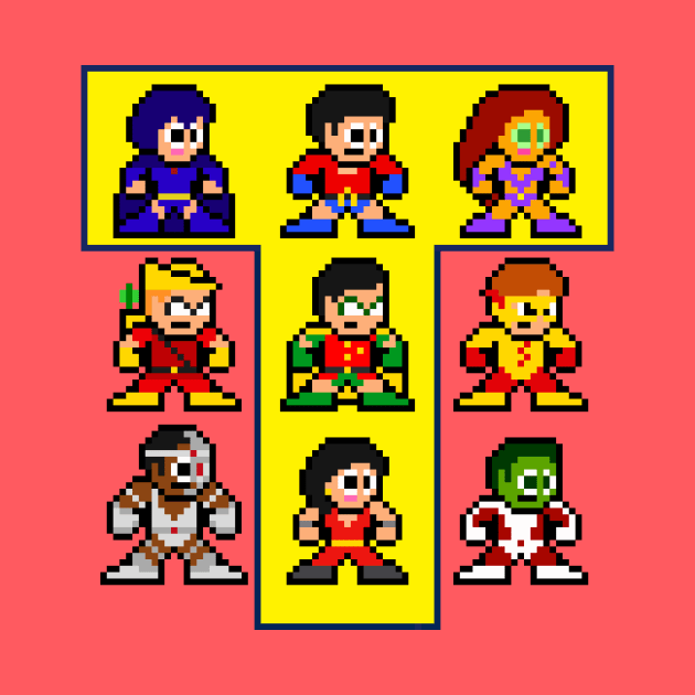 8-bit Classic Teenage Titans by 8-BitHero