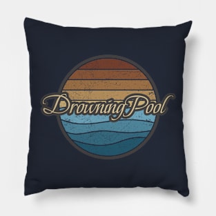 Drowning Pool Retro Waves Pillow