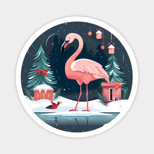 Flamingo Flock Sunset, Love Flamingos Magnet