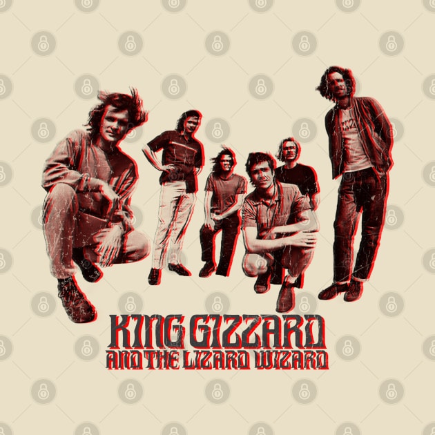 Retro Vintage King Gizzard And The Lizard Wizard by LEMESGAKPROVE