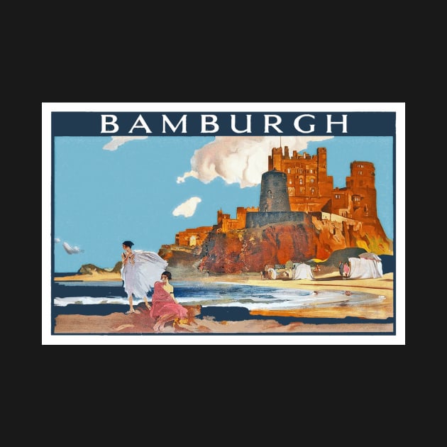 Vintage British Travel Poster: Bamburgh by Naves