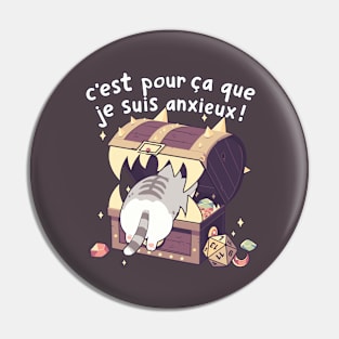 Chat c'est pour ca que je suis anxieux! Jeux de role Pin