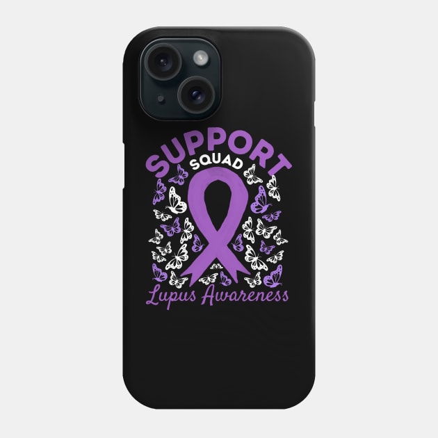Purple Ribbon Support Squad Lupus Awareness support SLE Phone Case by JunThara