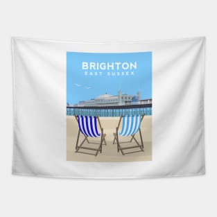 Brighton Pier and Beach, East Sussex Tapestry