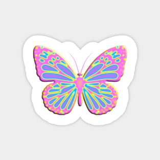 Pink Butterfly Magnet