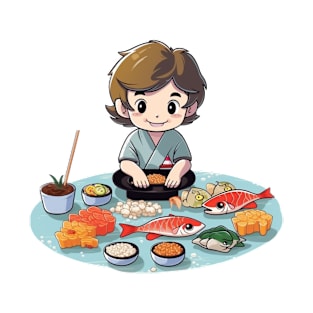 Sushi Delights: Kawaii T-Shirt for Sushi Fans! T-Shirt