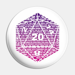 D20 Dungeons & Dragons Immigrant Song Pin