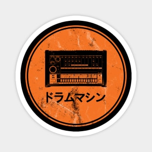 808 Drum Machine Orange Magnet