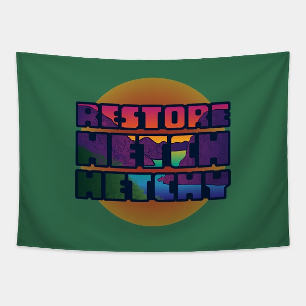 Retro Restore Hetch Hetchy Tapestry by Spatium Natura