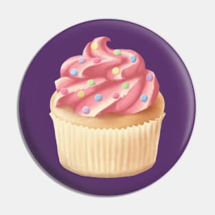 strawberry frosted cupcake Pin