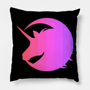 Bubblegum Unicorn Moon Pillow