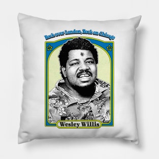 Wesley Willis / Retro Style Fan Art Design Pillow