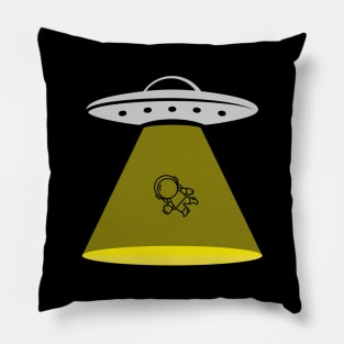 Alien Invasion with ufo and space human Pillow