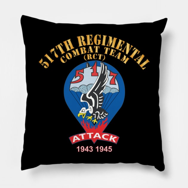 517th Parachute Regimental Combat Team - (RCT) - Attack - 1943 - 1945 X 300 Pillow by twix123844