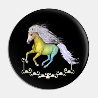 Wonderful fantasy horse in soft colors Pin