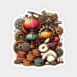 Steampunk Mid Autumn Festival Magnet