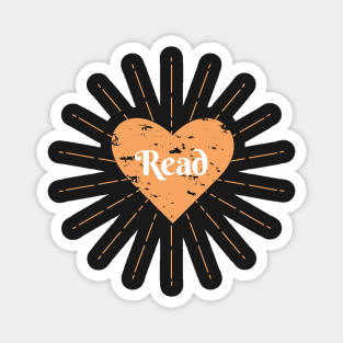 Read Heart Light Orange Magnet