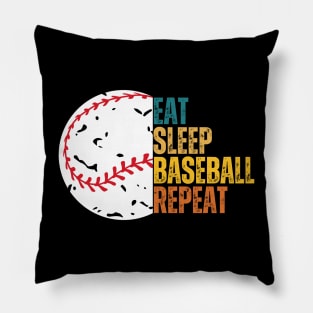 Eat Sleep Baseball Repeat Pillow