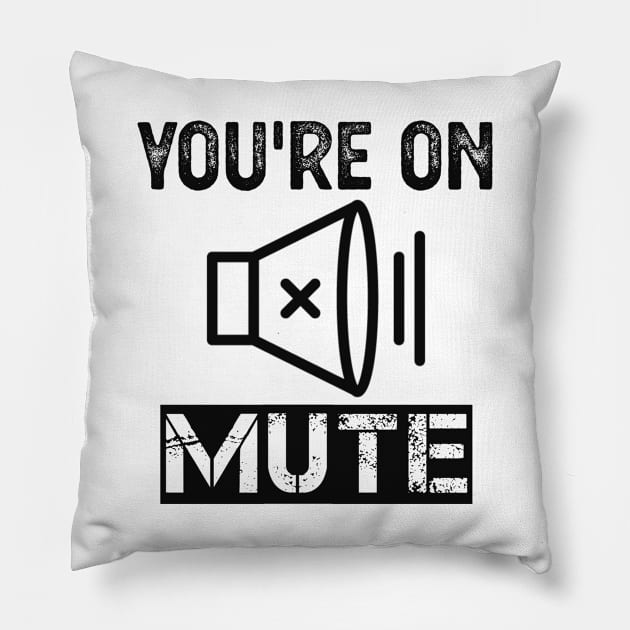 You're On Mute Pillow by Animal Specials