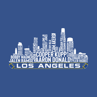 Los Angeles Football Team 23 Player Roster, Los Angeles City Skyline T-Shirt