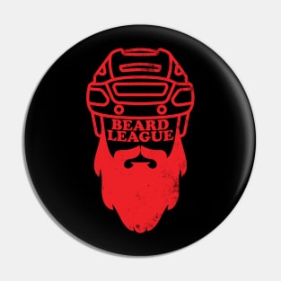 Beard League - Playoff Hockey (red version) Pin