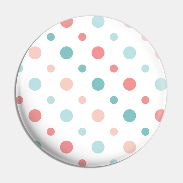 Cute Polka dot Pattern Doodle Pin by moonquarius