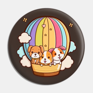 3 Puppies in a Balloon Pin