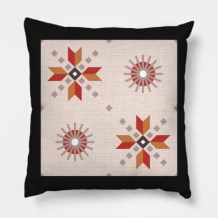 Geometric retro stars on light pink seamless pattern Pillow