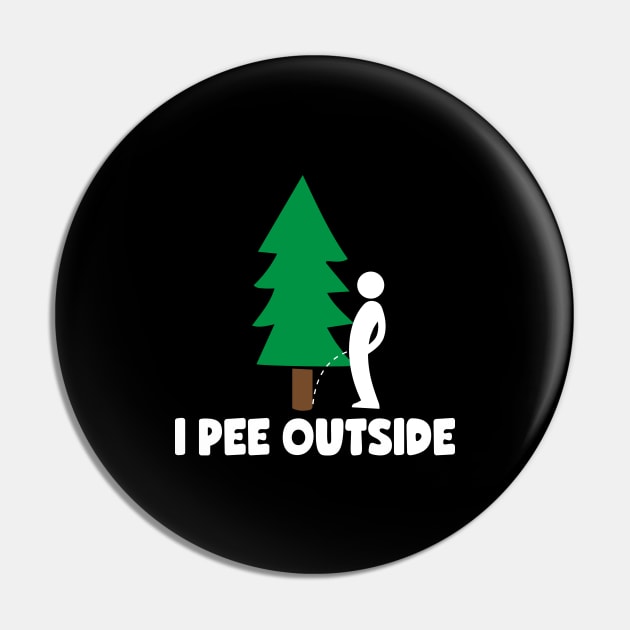 I Pee Outside Camping Pin by thingsandthings