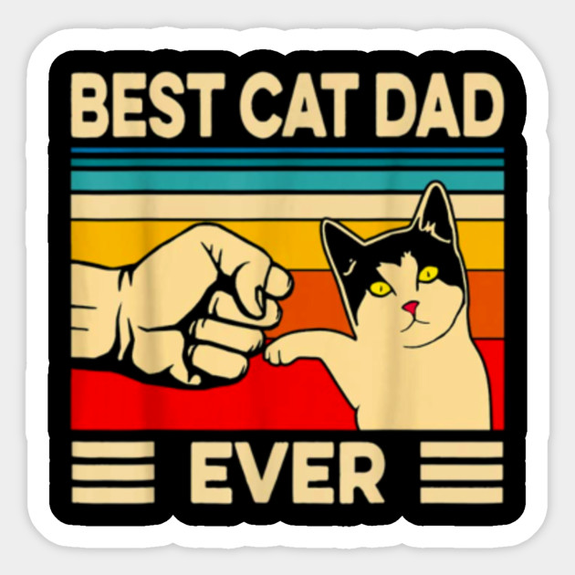 Best Cat Dad Ever T Shirt Funny Cat Dad Father Vintage Gift T