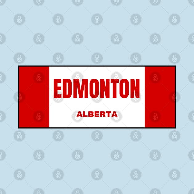 Edmonton City in Canadian Flag Colors by aybe7elf