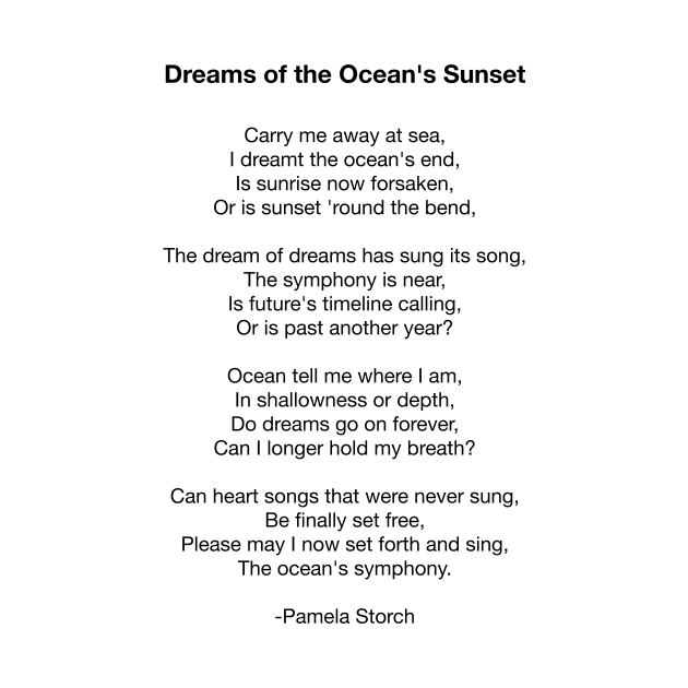 Dreams of the Ocean's Sunset Poem by Pamela Storch