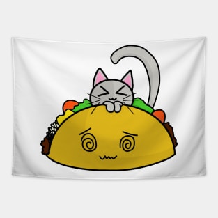 Cat and Taco Tapestry