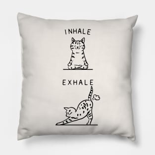 Inhale Exhale American Shorthair Pillow