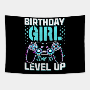 Birthday  For Girl Time to Level Up Cool Video Game Tapestry