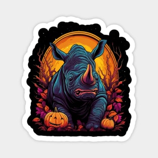 Rhinoceros Halloween Magnet