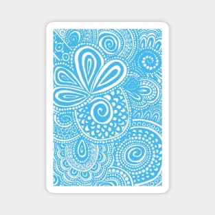 Light Blue Pina Swirls Magnet