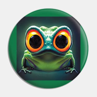 Cute Frog Art Pin