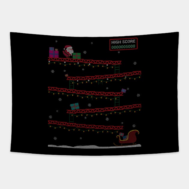 Retro Gaming Gifts Ugly Christmas Sweater Tapestry by CrissWild