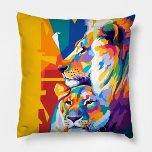 Animals Lion Wpap Art Pillow