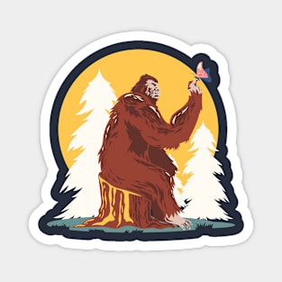 Sassquatch - Wild secrets  - Bigfoot chilling Magnet