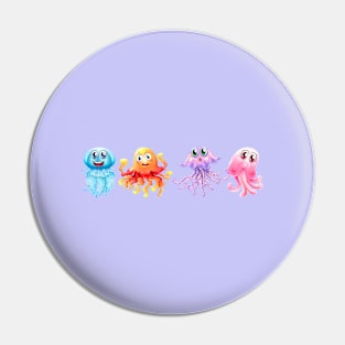 Bright Jellyfish Pin