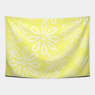 Lemon floral pattern - floral graphic design Tapestry