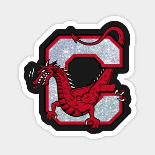 Cortland Red Dragon w/ sparkle Magnet