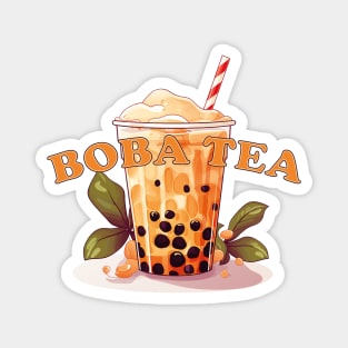 BOBA TEA - Bubble tea - green leaf and boba Magnet