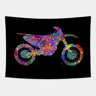 Motocross watercolor art Tapestry