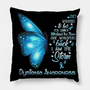 I Am The Storm Dystonia Awareness Butterfly Pillow