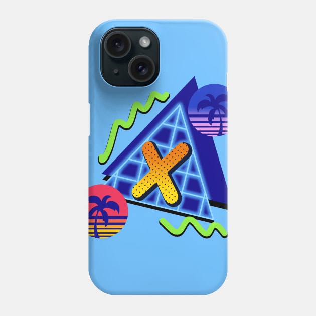 Initial Letter X - 80s Synth Phone Case by VixenwithStripes